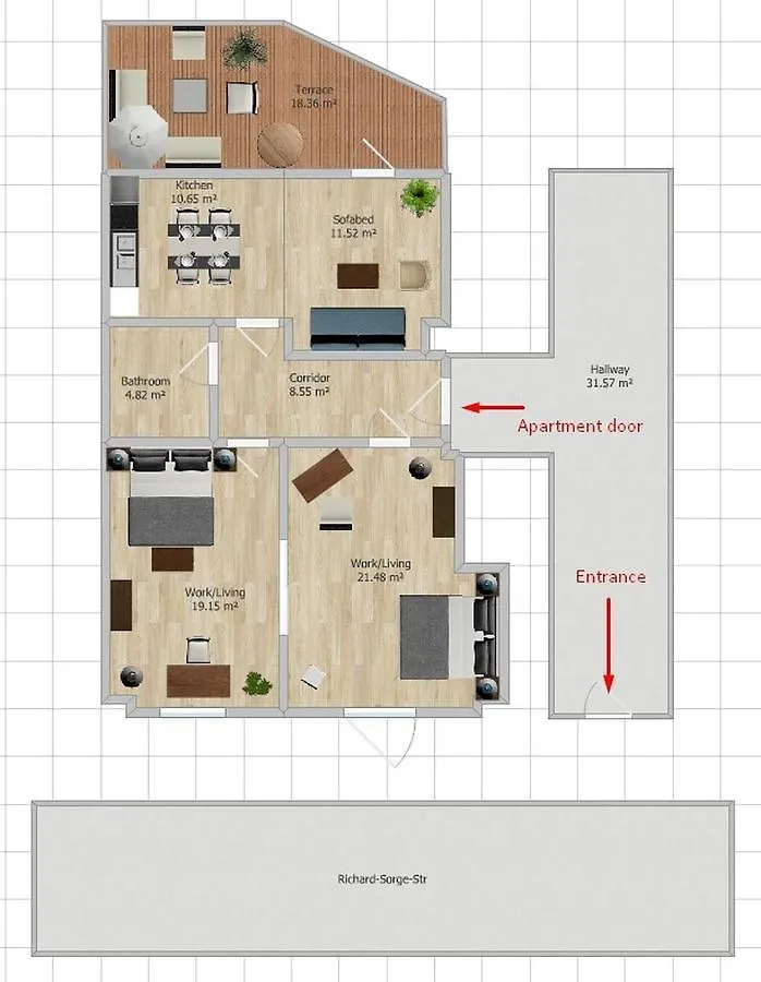Apartment Ferienwohnung 90Sqm 2Br Design Gem - Outdoor Terrace Berlin